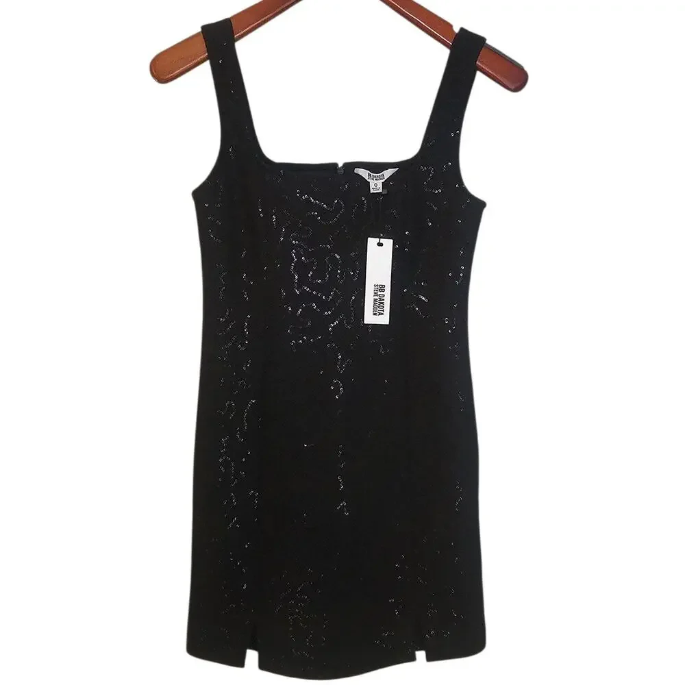 BB Dakota Steve Madden NWT Mesh Is More Square Neck Sequin Mini Party Dress